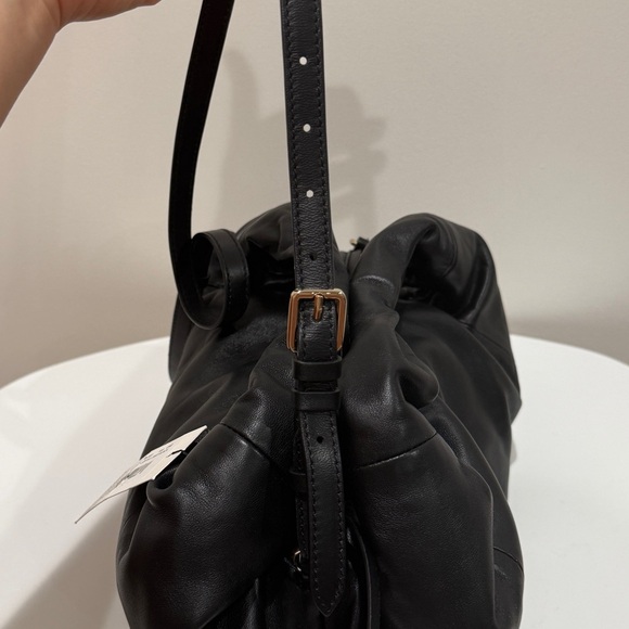 NWT Dries Van Noten Twister Leather Top Handle Shoulder Bag Black Made in Italy - Picture 11 of 16